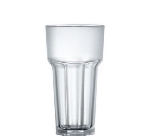Glas Remedy Hoog 34 cl. Kunststof. dit transparant bevroren glas kan bedrukt worden